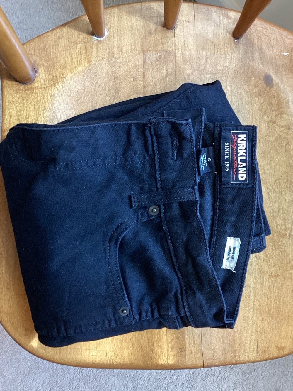 Kirkland Signature Womens Slim Straight Black Jeans